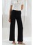 Beli Lastikli Gofre Pantolon Sıyah 3