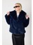 Premium Kürk Şal Yaka Ceket Lacivert 1
