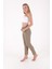 Paçaları Dikişsiz ve Yüksek Belli Kadın Kot Pantolon Mom Fit Jean Yeşil 5