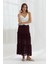 Dökümlü Dantel Etek Bordo 1