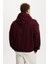 Bordo Kapüşonlu Kanguru Cep Erkek Sweatshirt E7169 2