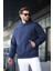 Lacivert Kapüşonlu Kanguru Cep Erkek Sweatshirt E7169 3