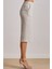 Yandan Cepli Ekru Örme Etek 4