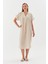 Oversize Keten Elbise Natural 3
