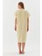 Oversize Keten Elbise Sarı 5