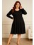 Kadın Büyük Beden Viskon Kloş Çok Rahat Elbise 3