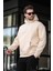 Bej Kapüşonlu Kanguru Cep Erkek Sweatshirt E7169 3