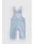 Organik Pamuklu İçi Tüylü Bebek Salopet Mavi 2