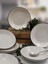 Arna Stoneware 20 cm Beyaz Anka Desenli Seramik Yemek Tabağı Seti, 6 Adet – Şık ve Dayanıklı Tasarım 6