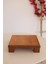 Just Wood Doğal Masif Çam ve Kayın Ahşap Kahverengi Düz Desenli 3'lü Servis Tabağı Seti – 25 cm, 17x25 cm ve 25x25 cm Boyutlarında 5
