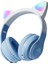 Kablosuz Bluetooth Kulaklık Kedi Kulaklı Kademeli Renkli Işıklı Oyun Katlanabilir Kart Kulaklık Evrensel (Yurt Dışından) 1