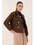 Kadın BDART Düğmeli Kısa Kutulu Ceket Brown 1