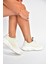 V312611809 Beyaz Kalın Tabanlı Spor Ayakkabı Sneakers 1