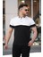 Erkek Yakalı Çift Renk Kısa Kollu T-Shirt 1