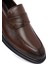 Erkek Kahverengi Deri Klasik Loafer 25WFD620918 8