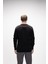 Corner Crewneck Erkek Sweatshirt Siyah 3