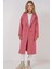 Kadın BDART Oversize Çift Düğmeli Herringbone Palto Kırmızı 2