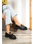 Günlük Kadın Loafer Klasik Kalın Tabanlı Zincirli Oval Burunlu Makosen Ayakkabı 400-420-430-440 2