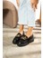 Günlük Kadın Loafer Klasik Kalın Tabanlı Zincirli Oval Burunlu Makosen Ayakkabı 400-420-430-440 4