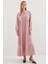 Kadın BDART Fiyonk Bağcıklı Maxi Elbise Pink 1