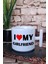 I Love My Girlfriend Kız Arkadaş Sevgili Hediyelik Baskılıt Kulplu Latte Fincanı Kupa Bardak 1