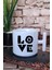 Love Yazı Baskılı T Kulplu Latte Fincanı Kupa Bardak 1