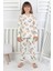 Kız Çocuk Ananas Desenli Pijama Takımı %100 Pamuk Uzun Kollu 3-13 Yaş 1
