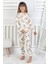 Kız Çocuk Ananas Desenli Pijama Takımı %100 Pamuk Uzun Kollu 3-13 Yaş 2