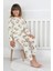Kız Çocuk Ananas Desenli Pijama Takımı %100 Pamuk Uzun Kollu 3-13 Yaş 4