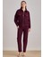 Oversize Bordo Kadife Ceket 1