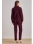 Oversize Bordo Kadife Ceket 2