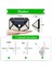 4 Adet Solar Bahçe Lambası 100 LED Bahçe Aplik Bahçe Lambası Bahçe Aydınlatma 4