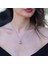 Elips Elmas Montür Rose Gold Gümüş Kolye 1