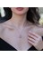 Elips Elmas Montür Rose Gold Gümüş Kolye 3