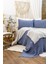 HB&Victory Müslin Tek Kişilik 4 Katlı %100 Pamuk Gece Mavisi Renk Yatak Örtüsü 160X230 Cm. 6
