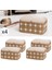 Ekose Desenli 4 Adet Küçük Bavul Içi Düzenleyici, Saklama Hurç, Bej, 30X20X15 1