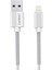 EC-137L 1m 3A Kırılmaya Dayanıklı Lightning Hızlı Şarj Kablosu - Beyaz 1