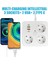Akım Korumalı Anahtarlı Priz - 3x Priz - 2x USB - 2x Type-C - 2 mt Kablo Hızlı Şarj Özellikli Siyah 6