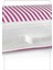 3'lü Organizer Seti 53X44X20CM, Yorgan, Yastık ve Hurç Düzenleyici, Pembe Çizgili 3