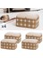 Ekose Desenli 4'lü Saklama Kutusu, 30X20X15 Cm, Dolap ve Bavul Içi Düzenleyici 1