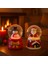 2 Adet LED Işıklı Mini Kar Küresi 6,5 cm – Noel Baba & Kardan Adam Dekoratif Işıklı Biblo 4
