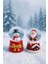 2 Adet LED Işıklı Mini Kar Küresi 6,5 cm – Noel Baba & Kardan Adam Dekoratif Işıklı Biblo 5