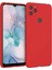 General Mobile Gm 22 Plus Uyumlu Silikon Kılıf - Kamera Korumalı Esnek Pastel Renk Kapak - Kırmızı 1