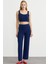 Pamuk Crop Pantolon Triko Takım - Lacivert 1