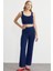 Pamuk Crop Pantolon Triko Takım - Lacivert 2
