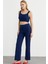 Pamuk Crop Pantolon Triko Takım - Lacivert 4
