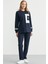 Oversize Parça Detaylı Tunik Eşofman Takım - Lacivert 1