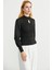 Dik Yaka Balon Kol Triko Kazak - Siyah 4