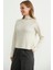 Saç Örgü Basic Dik Yaka Triko Kazak - Taş 3