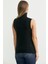 Tam Balıkçı Kolsuz Triko Kazak - Siyah 5